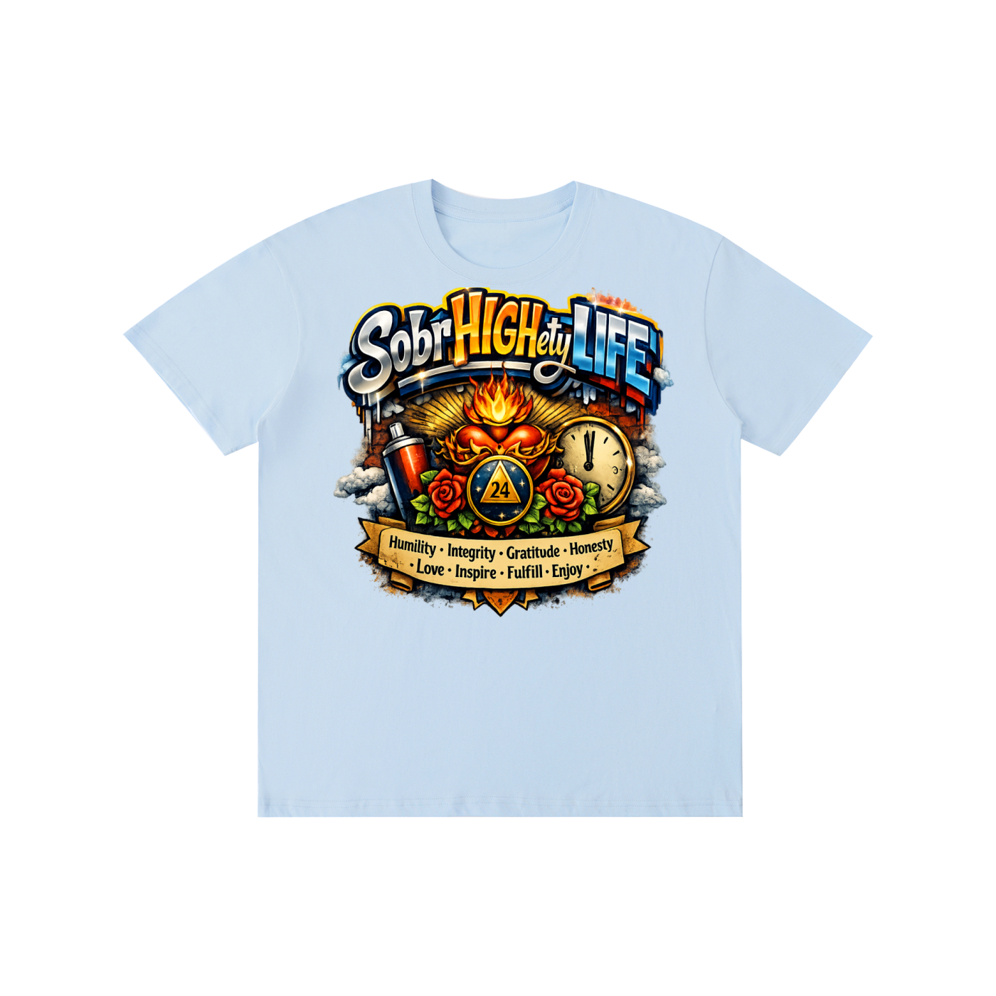 Men's T-shirt ,Women's T-shirts ,Recovery apparel ,Addiction Recovery,Motivation ,One day at a time,Sobriety 