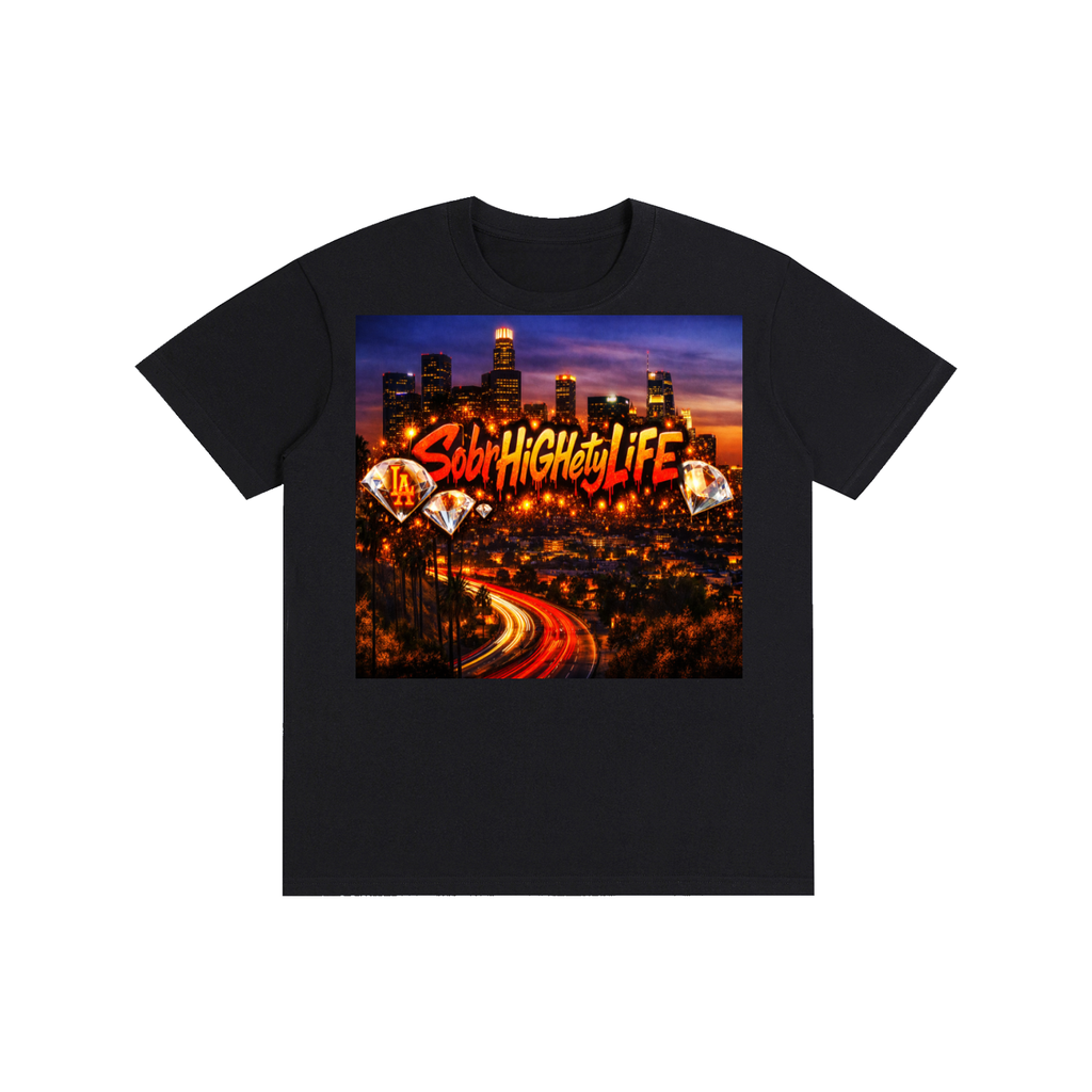 LA diamond night cityscape Cotton Unisex T-Shirt