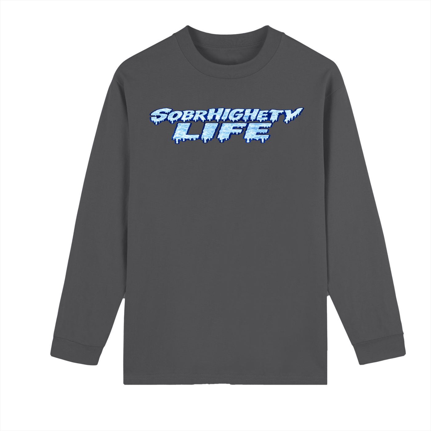 Cold blue lettering Long sleeve